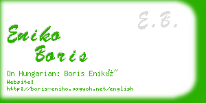 eniko boris business card